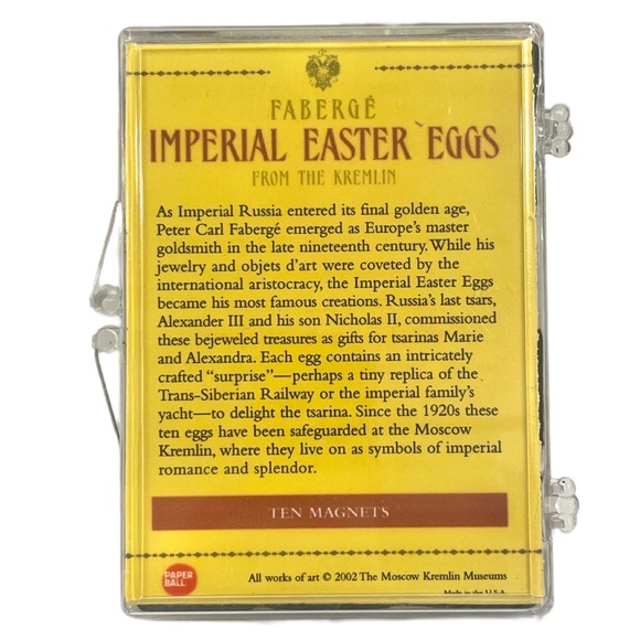 Vintage FABERGE Imperial Easter Egg Magnet 10-piece Set Museum Quality EUC - Picture 2 of 12